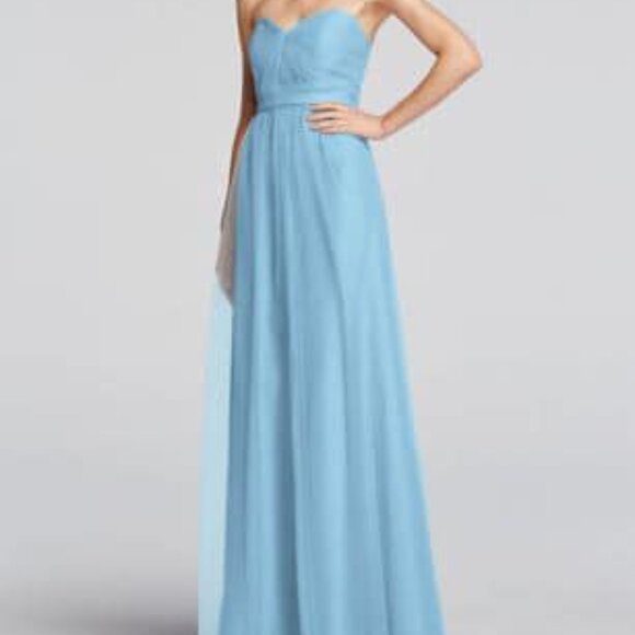 David's Bridal Strapless Dress - Picture 1 of 5